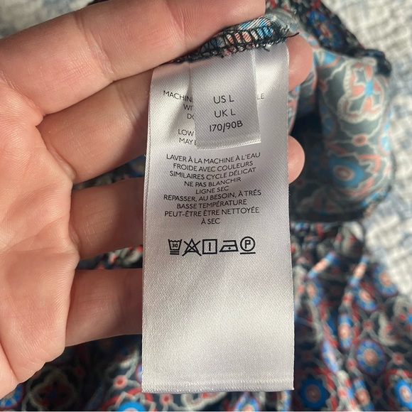 Anthropologie Vega High-Waist Wide Leg Satin Bohemian Drawstring Pant Size Large - Picture 11 of 13